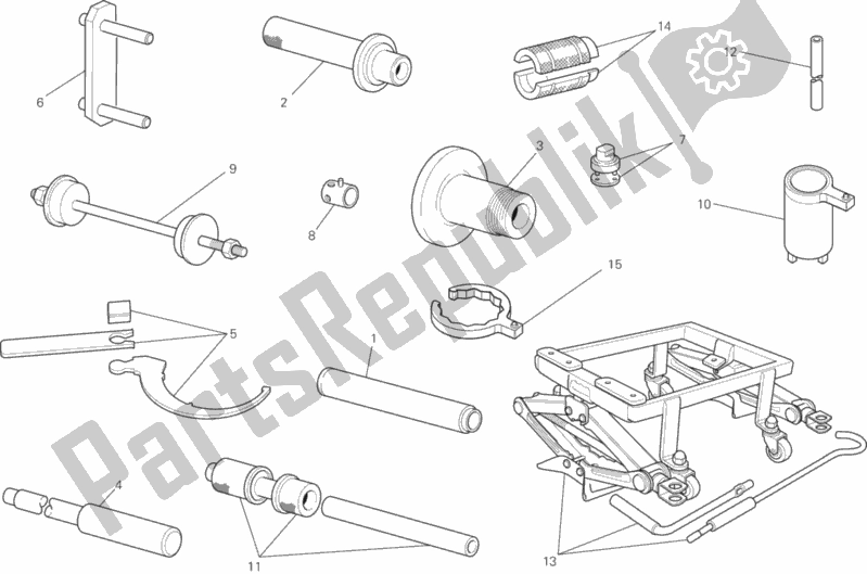 Tutte le parti per il 01b - Strumenti Di Servizio Per Officina del Ducati Diavel Carbon FL USA 1200 2017